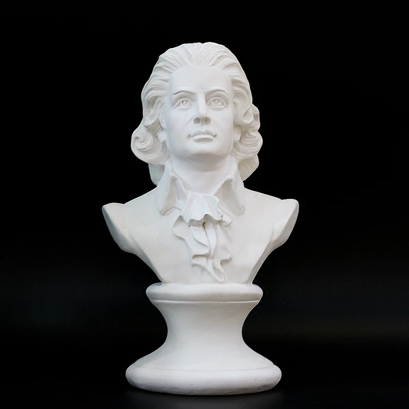 Musician Mozart Head Ornament Resin Figure Sculpture Art Room Home Decor Character Sketch Drawing Prop Personage Statuette
Musician Mozart Head Ornament Resin Figure Sculpture Art Room Home Decor Character Sketch Drawing Prop Personage Statuette