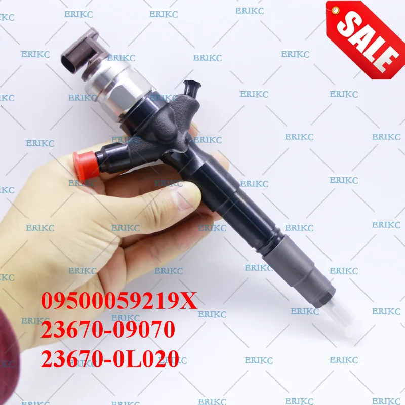 ERIKC 09500059219X Injector 59219X(23670-0L020) spare parts injector 095000-59219X (23670-09070) and diesel fuel tank injection
ERIKC 09500059219X Injector 59219X(23670-0L020) spare parts injector 095000-59219X (23670-09070) and diesel fuel tank injection