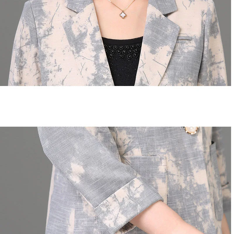 2019 Summer new arrival cool thin blazers women pattern print plus size single button slim short jackets without lining
2019 Summer new arrival cool thin blazers women pattern print plus size single button slim short jackets without lining