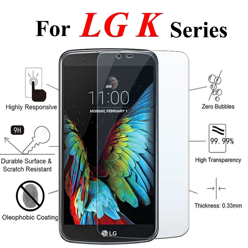 Защитный Стекло на для LG K4 K6 K7 K8 K10 2016 2017 К 4 6 7 8 10 Экран протектор Tremp закаленное Glas