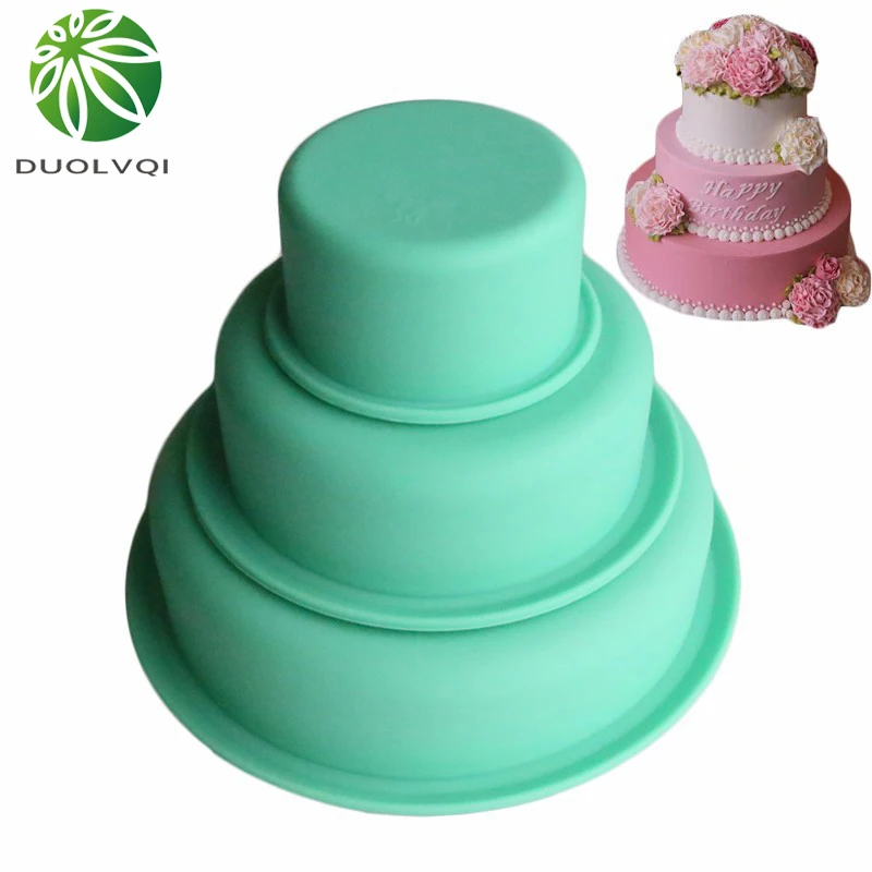 Durable Silicone Bread Pizza Bakery Molds Three Layer Round Cake Mould Practical Baking Mold DIY Cake Decoration Tools
Durable Silicone Bread Pizza Bakery Molds Three Layer Round Cake Mould Practical Baking Mold DIY Cake Decoration Tools