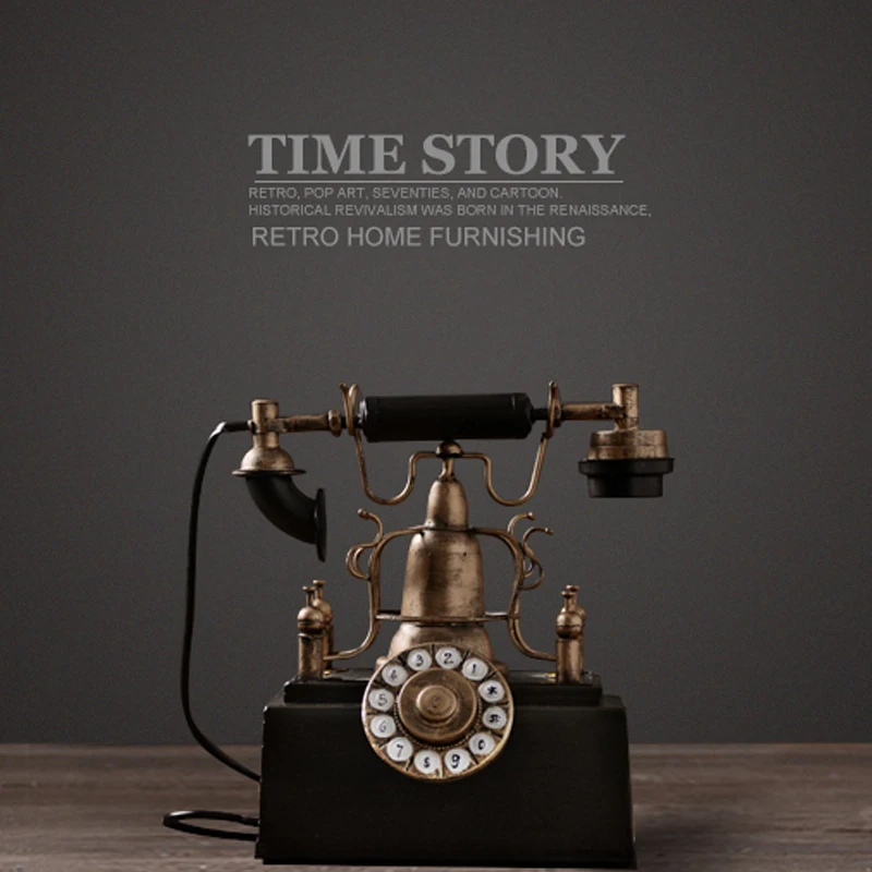 Фото Винтажная модель телефона в европейском стиле ностальгия украшение для домашней