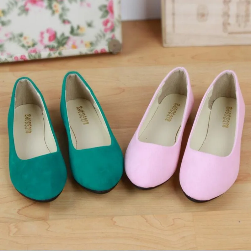 2021 spring autumn women's shoes flat sweet multi-color working foreign trade large size blue 35-43 | Обувь