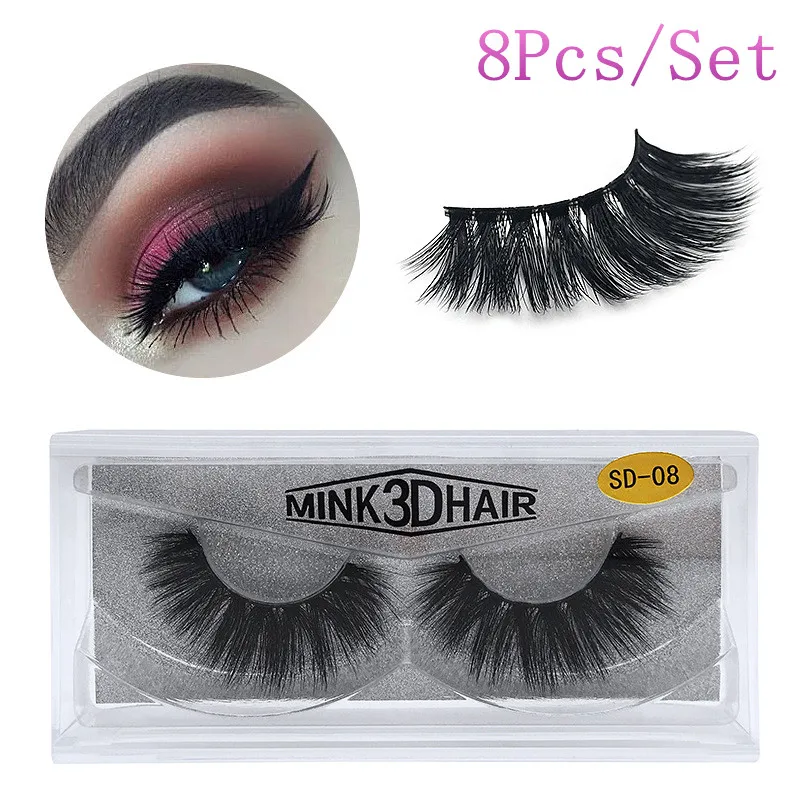 Eldridge 8pcs Fake Lashes 3D Mink Eyelashes 100% Natural Handmade Reusable Natural Eyelashes Popular False Lashes Makeup Set
Eldridge 8pcs Fake Lashes 3D Mink Eyelashes 100% Natural Handmade Reusable Natural Eyelashes Popular False Lashes Makeup Set