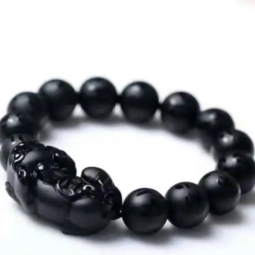 Men Fashion Black Obsidian Stone Carving Animal Pixiu Kylin Buddhism Beads Hand String Bangle Bracelet
Men Fashion Black Obsidian Stone Carving Animal Pixiu Kylin Buddhism Beads Hand String Bangle Bracelet