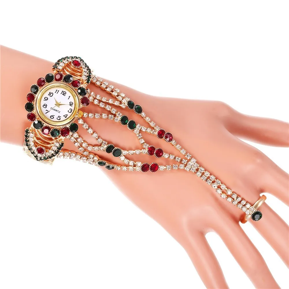 Женские наручные часы с браслетом Стразы ведущей марки класса "люкс"