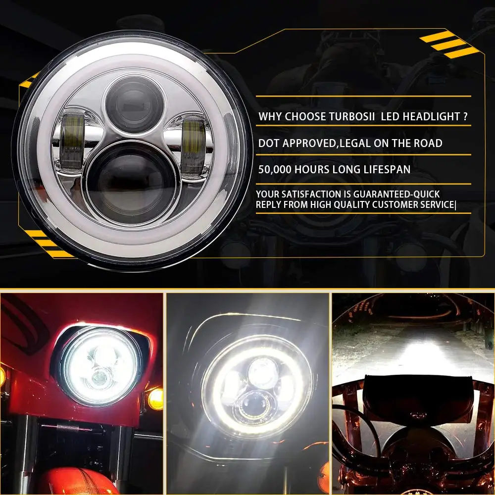 Russia Stock ! Motorcycle 7inch Led Headlight with Angle Eyes & 4.5Inch Fog Lamp for Harley Touring Steet Electra Glide Softail
Russia Stock ! Motorcycle 7inch Led Headlight with Angle Eyes & 4.5Inch Fog Lamp for Harley Touring Steet Electra Glide Softail