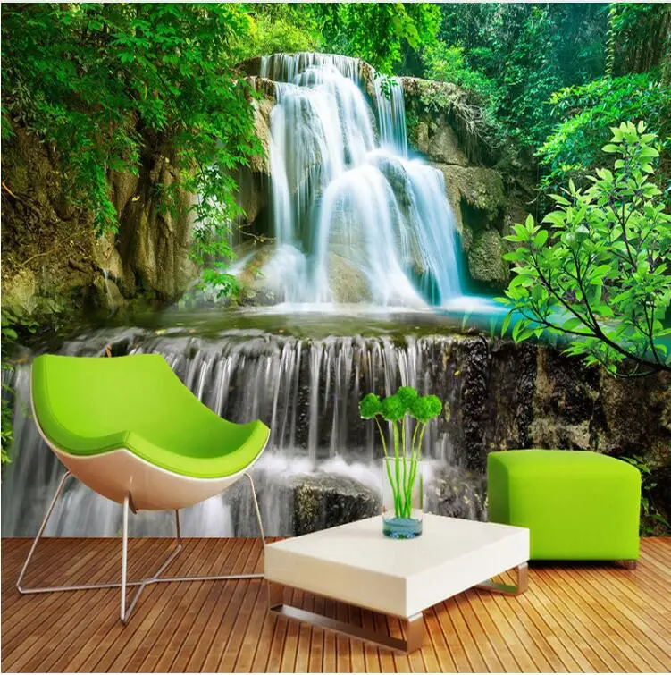 Custom Wall Mural Photo Wall Paper 3D Green Forest Waterfall Natural Landscape Painting Non-woven Straw Textured Wallpaper Mural
Custom Wall Mural Photo Wall Paper 3D Green Forest Waterfall Natural Landscape Painting Non-woven Straw Textured Wallpaper Mural
