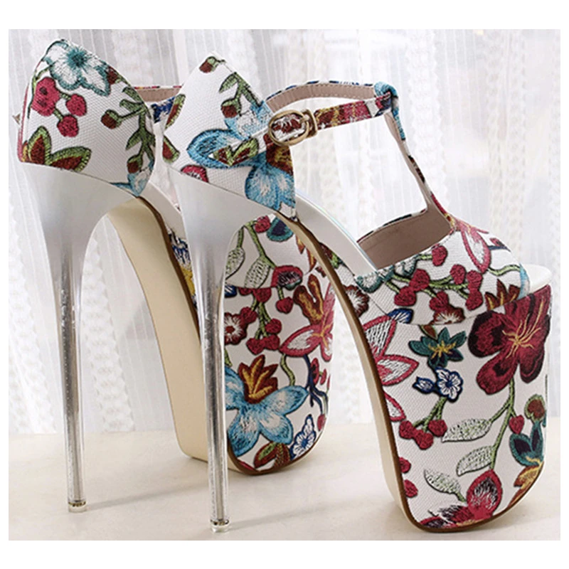Plus size 41 42 43 women's ethnic national vintage print floral peep toe platform super 20cm extreme thin high heels sandals F28
Plus size 41 42 43 women's ethnic national vintage print floral peep toe platform super 20cm extreme thin high heels sandals F28