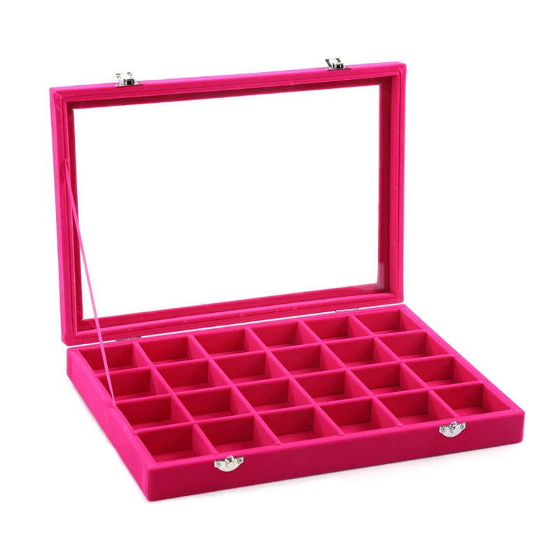 Hot Selling Fashion Rose Red 24 Slots Case All Sorts Of Small Adorn Article Can Be Placed Dish Show Case Jewelry Show Box
Hot Selling Fashion Rose Red 24 Slots Case All Sorts Of Small Adorn Article Can Be Placed Dish Show Case Jewelry Show Box