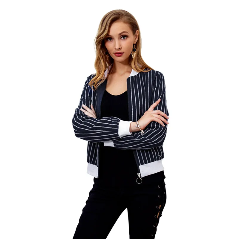 Women Jacket Spring and Summer 2019 Striped Zipper Full Baseball Jacket Casual Coats and Jackets Women Denim Jacket
Women Jacket Spring and Summer 2019 Striped Zipper Full Baseball Jacket Casual Coats and Jackets Women Denim Jacket
