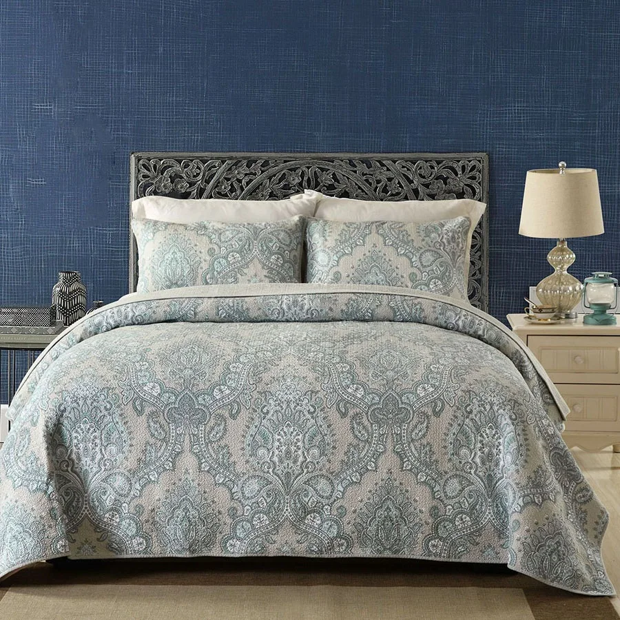 Paisley Printed Bedspread on the Bed Quilt Set 3PCS Quilted Cotton Blanket Bed Covers with Pillowcase King Size Summer Coverlet
Paisley Printed Bedspread on the Bed Quilt Set 3PCS Quilted Cotton Blanket Bed Covers with Pillowcase King Size Summer Coverlet