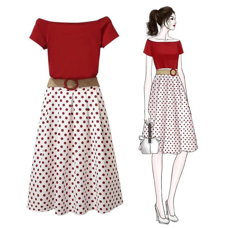 Korean-style dress French Platycodon grandiflorum red dress piece off-shoulder dress elegant lady dress casual female sundress
Korean-style dress French Platycodon grandiflorum red dress piece off-shoulder dress elegant lady dress casual female sundress