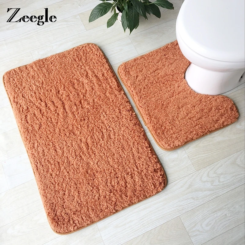 Zeegle 2Pcs Bath Mat Solid Bathroom Carpet U-Shaped Toilet Rug Non-slip Bathroom Floor Mat Shower Rug Absorbent Bathroom Rug
Zeegle 2Pcs Bath Mat Solid Bathroom Carpet U-Shaped Toilet Rug Non-slip Bathroom Floor Mat Shower Rug Absorbent Bathroom Rug
