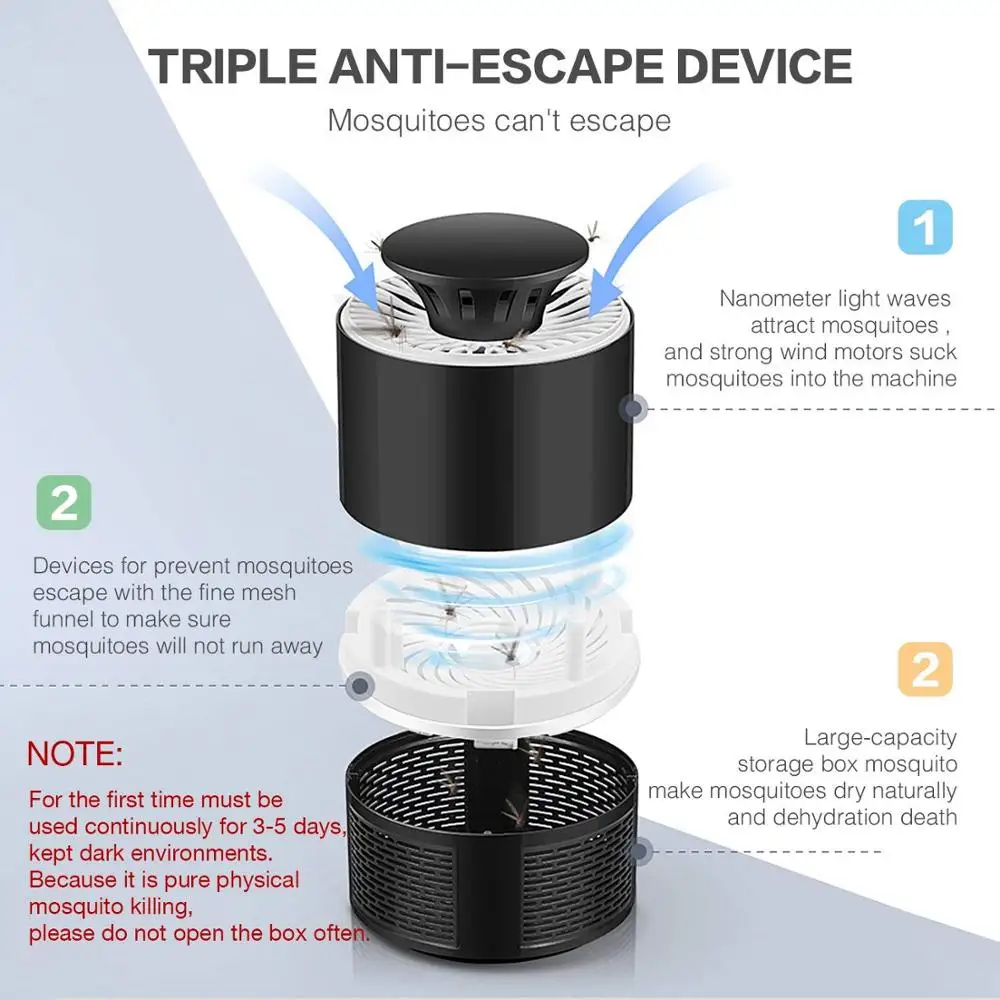 Electric Mosquito Killer Lamp LED Bug Zapper Anti Mosquito Killer Lamp Insect Trap Lamp Killer Home Living Room Pest Control
Electric Mosquito Killer Lamp LED Bug Zapper Anti Mosquito Killer Lamp Insect Trap Lamp Killer Home Living Room Pest Control