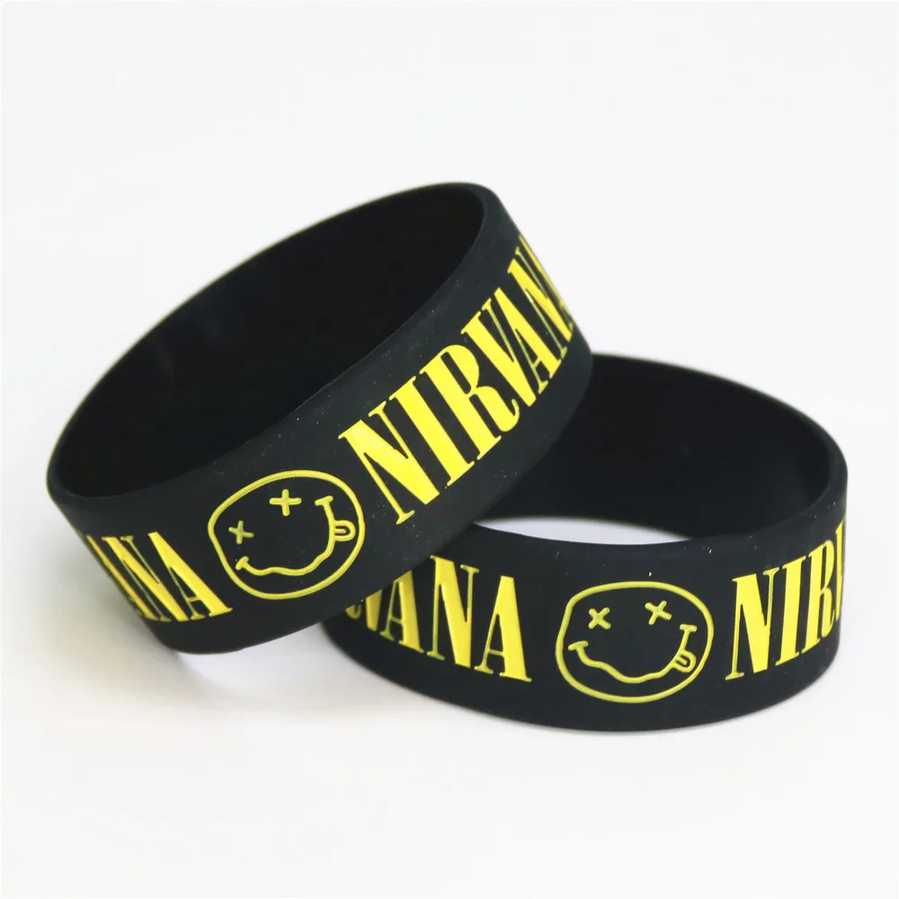 Hot Sale 25PCS NIRVANA Silicone Wristband Wide Silicone Bracelets & Bangles Music Bands Fans Women Men Jewelry Wholesale SH069 
Hot Sale 25PCS NIRVANA Silicone Wristband Wide Silicone Bracelets & Bangles Music Bands Fans Women Men Jewelry Wholesale SH069