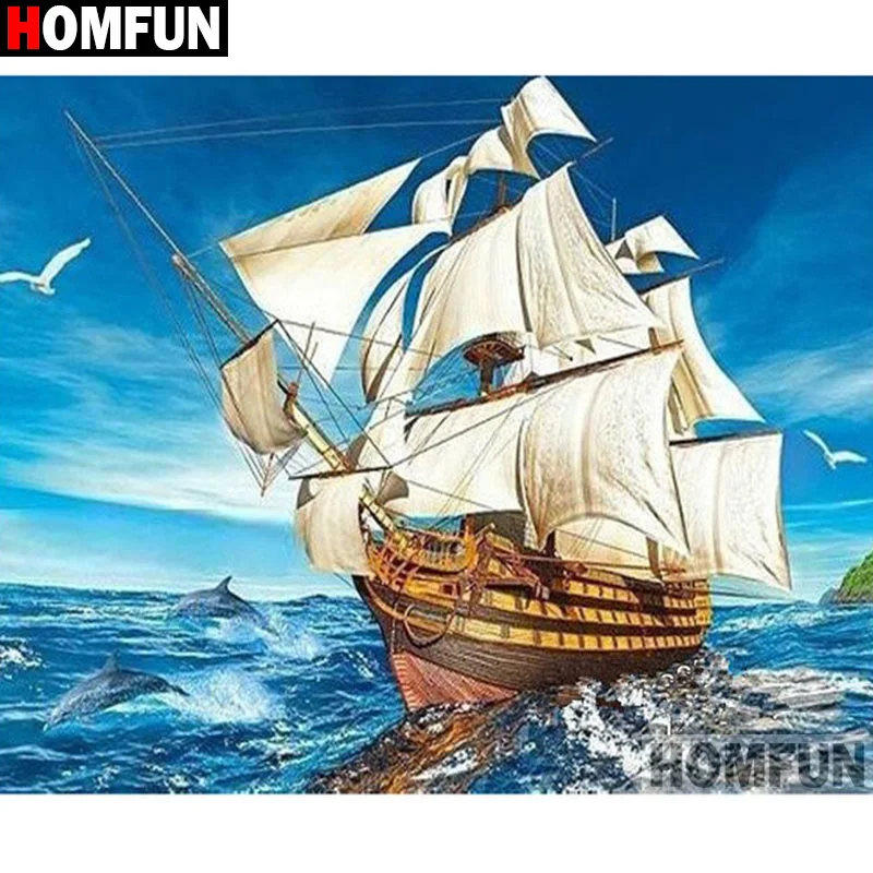 HOMFUN Full Square/Round Drill 5D DIY Diamond Painting "Seaside boat"3D Diamond Embroidery Cross Stitch Home Decor A20228
HOMFUN Full Square/Round Drill 5D DIY Diamond Painting "Seaside boat"3D Diamond Embroidery Cross Stitch Home Decor A20228