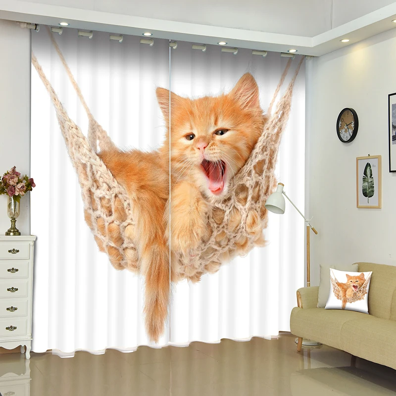 New Cartoon 3D Blackout Curtains Cute Naughty kittens Pattern Thicken Fabric Children Bedroom Curtain for Living Room Cafe Hotel
New Cartoon 3D Blackout Curtains Cute Naughty kittens Pattern Thicken Fabric Children Bedroom Curtain for Living Room Cafe Hotel
