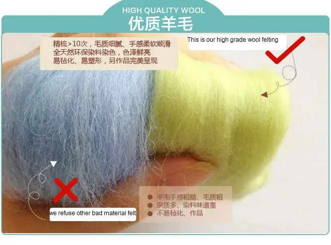 24 colors wool felting tools and materials Wool Roving for Needle Felting Hand Spinning DIY materials lana de fieltro fibra
24 colors wool felting tools and materials Wool Roving for Needle Felting Hand Spinning DIY materials lana de fieltro fibra