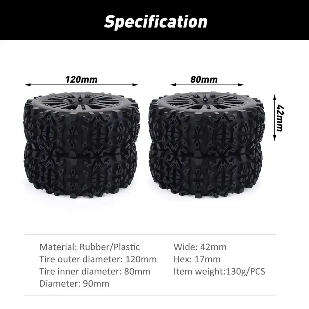 2PCS/4PCS 17mm Hub Wheel Rim & Tires Tyre for 1/8 Off-Road RC Car Buggy Redcat Team Losi VRX HPI Kyosho HSP Carson Hobao
2PCS/4PCS 17mm Hub Wheel Rim & Tires Tyre for 1/8 Off-Road RC Car Buggy Redcat Team Losi VRX HPI Kyosho HSP Carson Hobao