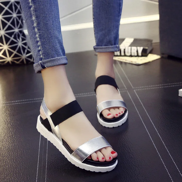 White fashion Sandals Women Summer Slip On Shoes Peep-toe Flat Sandals Open toe elastic band flat heel Ladies Flip Flops Sandal
White fashion Sandals Women Summer Slip On Shoes Peep-toe Flat Sandals Open toe elastic band flat heel Ladies Flip Flops Sandal