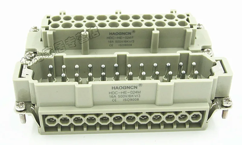 HDC-HE-024-M/F Heavy Load Connector 24 Core 16A Rectangle Connector Heat Flux Avenue
HDC-HE-024-M/F Heavy Load Connector 24 Core 16A Rectangle Connector Heat Flux Avenue