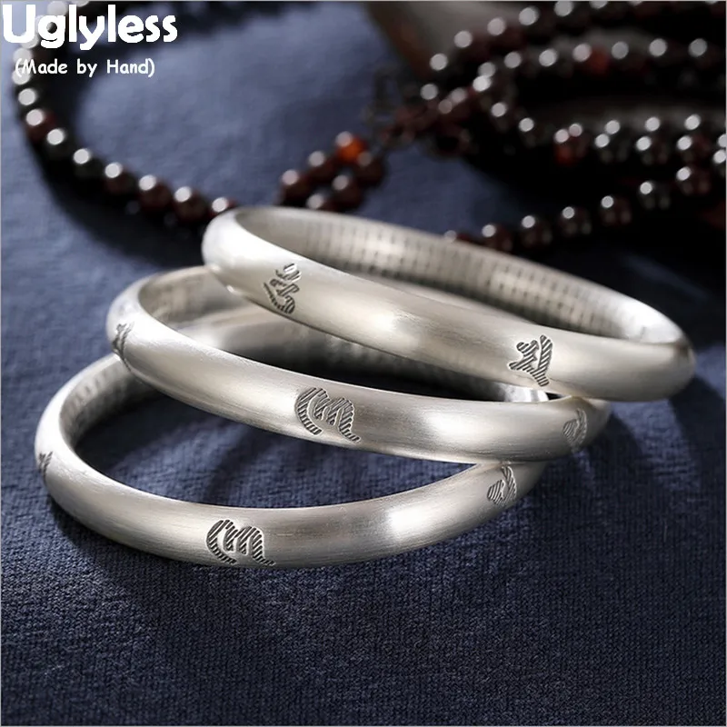 Uglyless Real 99.9% Fine Silver Buddhism Bangles for Women 54MM Thin Wrist Close Bangles Heart Sutra Religious Silver Bracelets
Uglyless Real 99.9% Fine Silver Buddhism Bangles for Women 54MM Thin Wrist Close Bangles Heart Sutra Religious Silver Bracelets