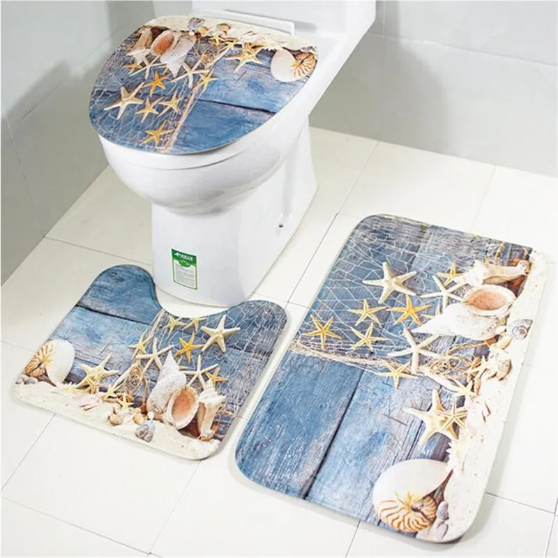 New Flannel Carpet Three-Piece Toilet Floor Mat Set With Marine Organisms Printing Toilet Cover and Rugs Non-Slip Bathroom Pad
New Flannel Carpet Three-Piece Toilet Floor Mat Set With Marine Organisms Printing Toilet Cover and Rugs Non-Slip Bathroom Pad