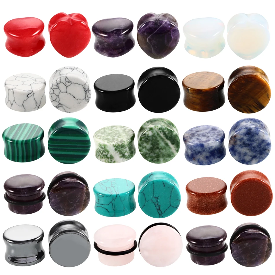 2pcs Stone Ear Plugs and Tunnels Ear Piercings Earring Gauges Helix Piercing Ear Stretcher Plugs Oreille Body Piercing Jewelry
2pcs Stone Ear Plugs and Tunnels Ear Piercings Earring Gauges Helix Piercing Ear Stretcher Plugs Oreille Body Piercing Jewelry