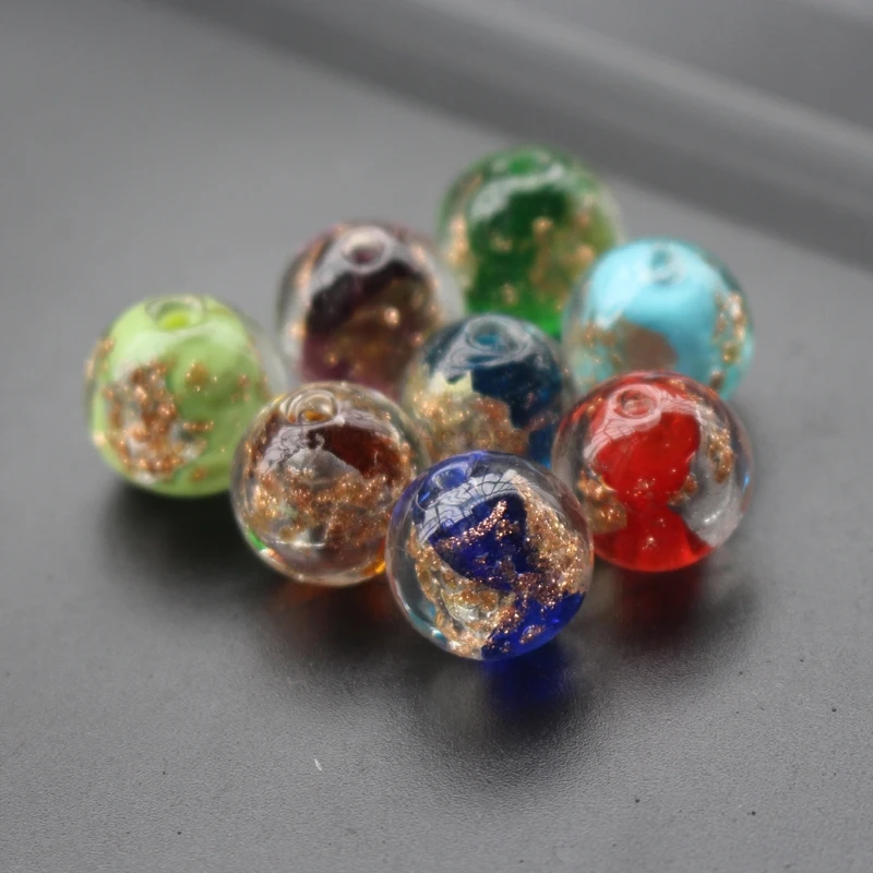 10Pieces /lot 12mm 14mm Glass lampwork beads with gold White foil mix color Jewelry making Wholesale and Retail
10Pieces /lot 12mm 14mm Glass lampwork beads with gold White foil mix color Jewelry making Wholesale and Retail
