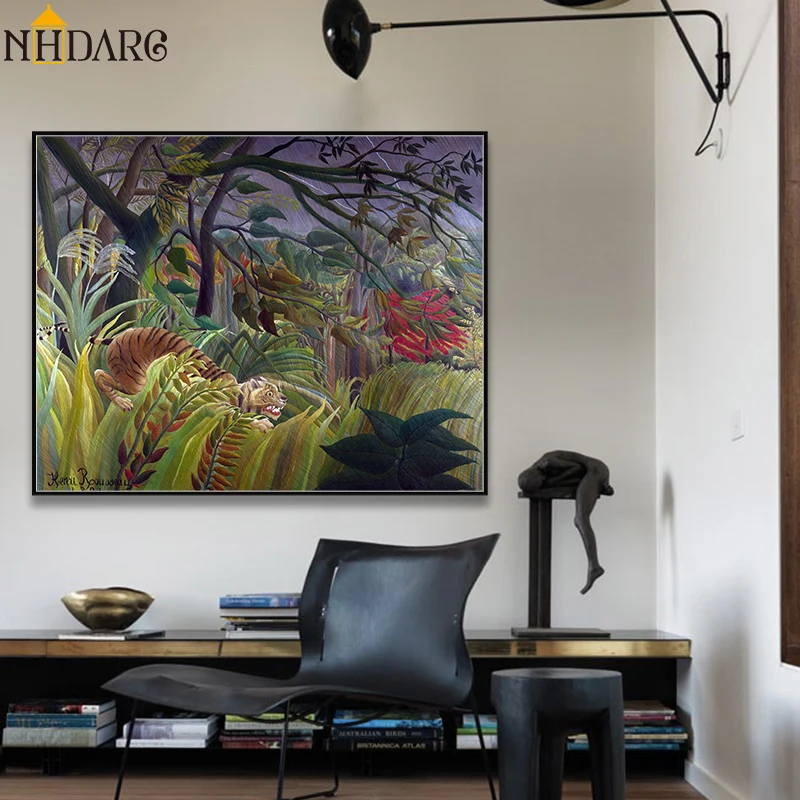 Surrealist Artist Henri Rousseau Canvas Print Painting Art Tropical rain forest landscape Bird and Plant Wall Picture Home Decor
Surrealist Artist Henri Rousseau Canvas Print Painting Art Tropical rain forest landscape Bird and Plant Wall Picture Home Decor