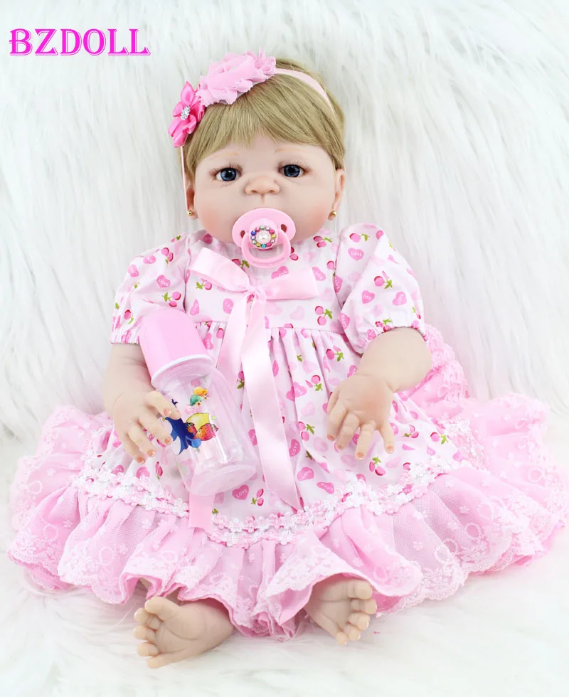BZDOLL 55 CM Full Body Silicone Reborn Doll Realistic 22 Inch Newborn Princess Toddler Girls Babies Child Bathe Toy
BZDOLL 55 CM Full Body Silicone Reborn Doll Realistic 22 Inch Newborn Princess Toddler Girls Babies Child Bathe Toy
