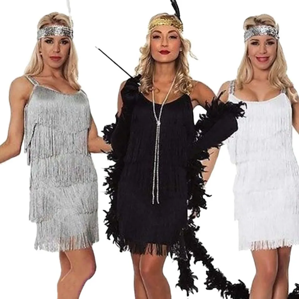 Женский костюм с блестками Febelle винтажный в стиле рога 1920s 20s|Женские платья| |