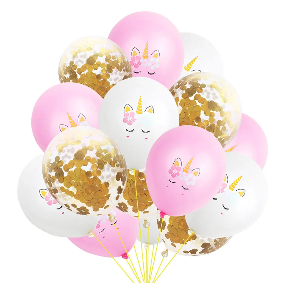 Единорог конфетти с блестками воздушные шары для дня рождения вечерние Детские