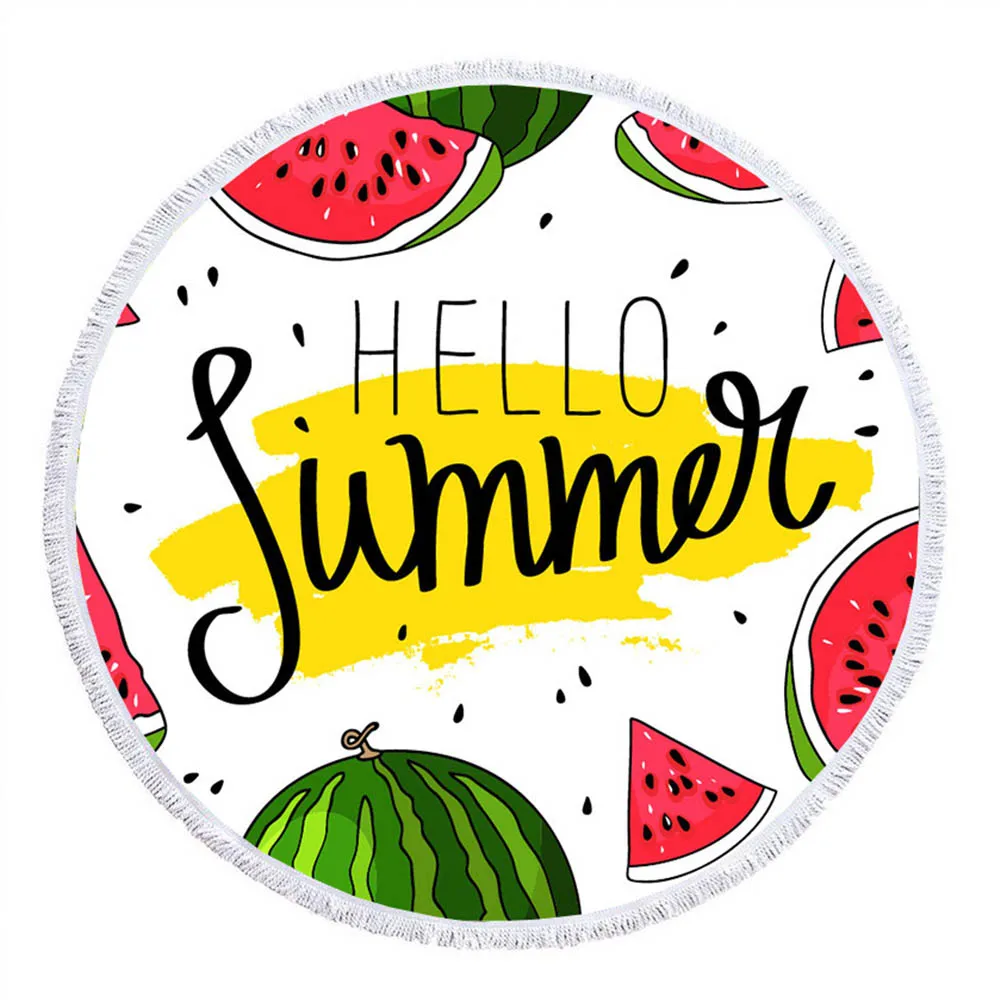 150cm Fruit Watermelon Series Swimming Bath Towel Outdoor Sport Beach Towel Round Microfiber Towel Sport Yoga Blanket
150cm Fruit Watermelon Series Swimming Bath Towel Outdoor Sport Beach Towel Round Microfiber Towel Sport Yoga Blanket
