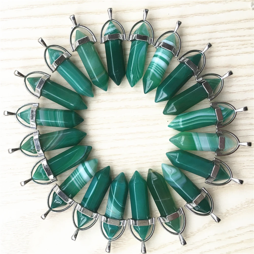 Gazelle New Natural Stone Pillar Point Pendants & Necklaces Green Agates For Making Diy Jewelry 24Pcs Wholesale Lot Dropshipping
Gazelle New Natural Stone Pillar Point Pendants & Necklaces Green Agates For Making Diy Jewelry 24Pcs Wholesale Lot Dropshipping