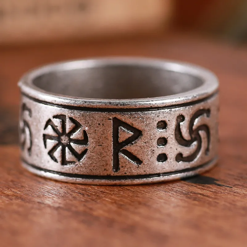 Viking Jewelry slavic symbol Kolyadnik Men's ring 10 pc | Украшения и аксессуары