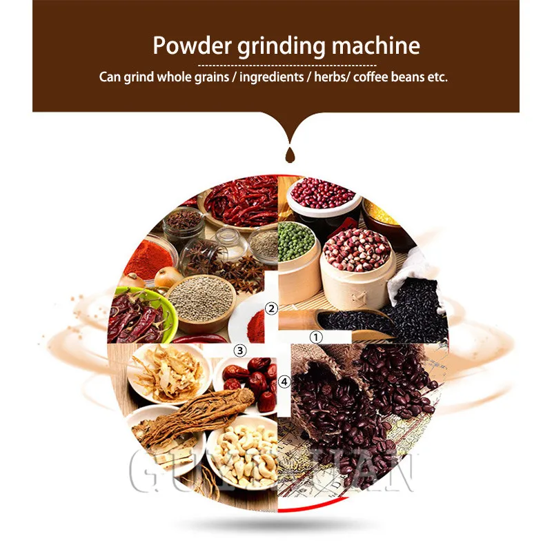 Commercial multifunctional grinding machine Whole grains Wet and dry grinding machine Small superfine powder grinding machine
Commercial multifunctional grinding machine Whole grains Wet and dry grinding machine Small superfine powder grinding machine