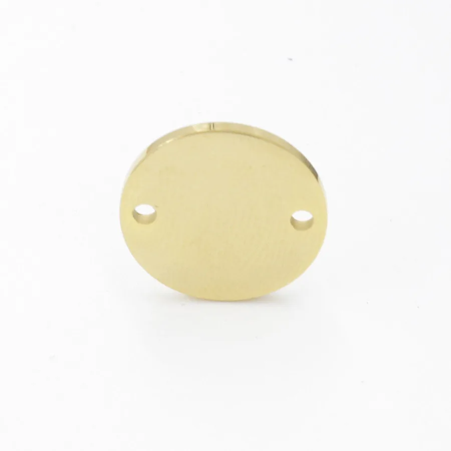 Jaymaxi 8mm-30mm Charm Custom Logo Engrave Stainless Steel Round Tag Mirror Polished Connector Gold Color 20Pieces/lot | Украшения и