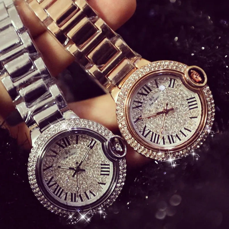 New hot sale gold silver rose gold gold plus silver Roman numerals full rhinestone dial gift ladies watch Fashion & Casual
New hot sale gold silver rose gold gold plus silver Roman numerals full rhinestone dial gift ladies watch Fashion & Casual
