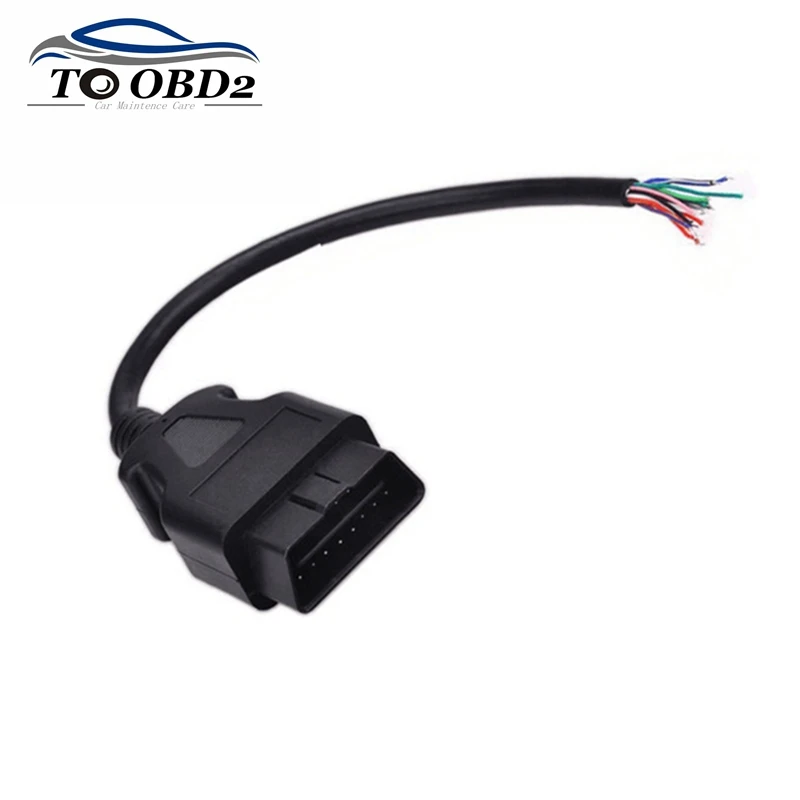 

30CM 16 Pin Car Diagnostic Interface Tool Adapter OBDII OBD 2 OBD2 16pin Male Connector To Extension OBD 2 Opening OBD Cable