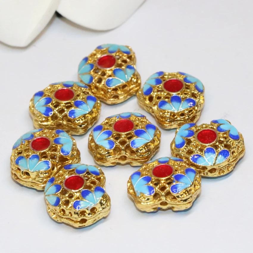 Hot sale high quality 17*25mm gold-color hollow cloisonne carved assorted spacers accessories beads jewelry making 5pcs B2485
Hot sale high quality 17*25mm gold-color hollow cloisonne carved assorted spacers accessories beads jewelry making 5pcs B2485