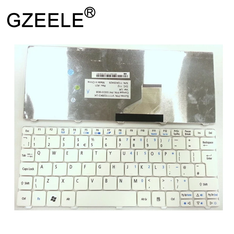 GZEELE NEW For Acer Aspire 521 532 D255 D260 D270 PAV70 PAV80 KBI100A099 ZH9 For Gateway LT32 LT3201u UK white laptop keyboard
GZEELE NEW For Acer Aspire 521 532 D255 D260 D270 PAV70 PAV80 KBI100A099 ZH9 For Gateway LT32 LT3201u UK white laptop keyboard