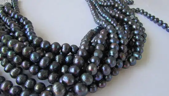 100% Genuine Freshwater Pearl Strands Black Color 8-9mm Potato Pearl Jewelry DIY Loose Beads
100% Genuine Freshwater Pearl Strands Black Color 8-9mm Potato Pearl Jewelry DIY Loose Beads