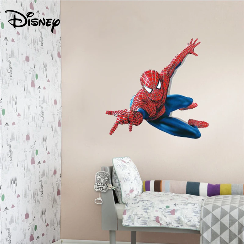 Disney90 * 110 см стикер Человек паук съемный мультфильм детская комната