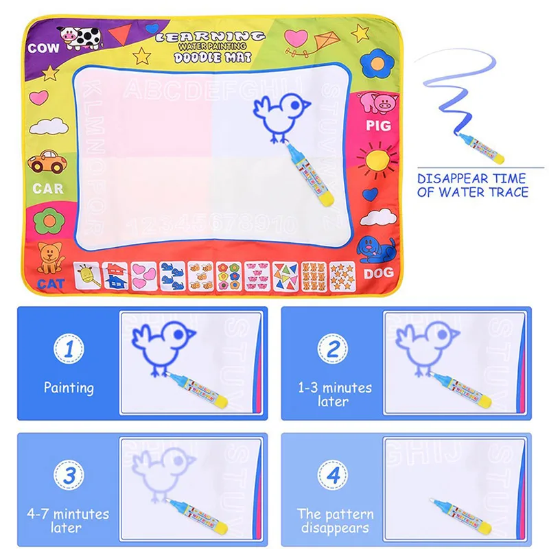 Water Drawing Mat Large Doodle Mat Painting Board Writing Mats with 4 Pens 8 Molds Kids Learning Toy
Water Drawing Mat Large Doodle Mat Painting Board Writing Mats with 4 Pens 8 Molds Kids Learning Toy