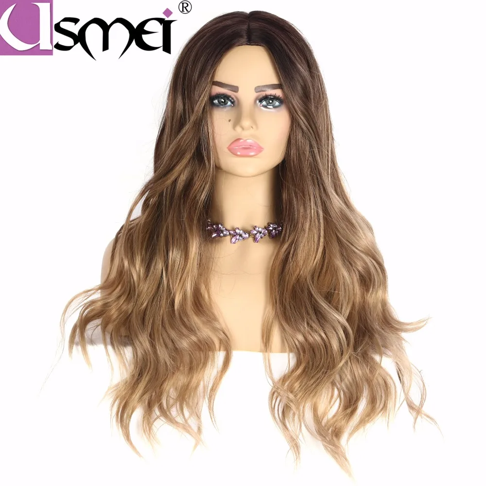USMEI Long wavy wigs cosplay for women 26inches synthetic wig Blonde Brown Black Pink fake hair for choose 7 colors Ombre hair
USMEI Long wavy wigs cosplay for women 26inches synthetic wig Blonde Brown Black Pink fake hair for choose 7 colors Ombre hair