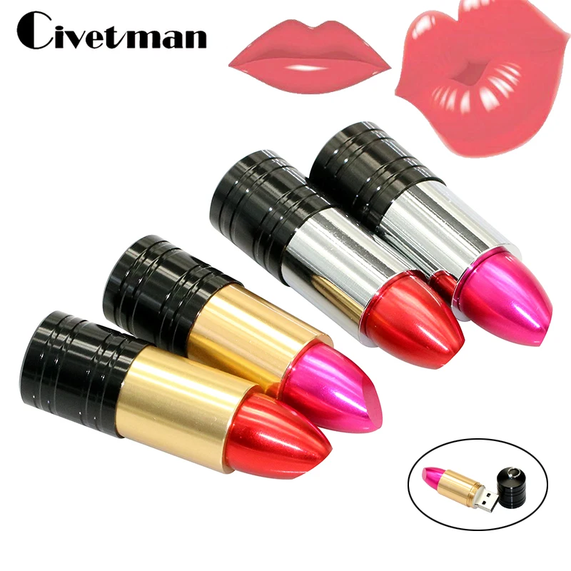 Pen Drive Beautiful Metal Lipstick USB Flash Drive 256GB 64GB 32GB 16GB 8GB USB 2.0 Flash Memory Stick 128GB Pendrive for Lady
Pen Drive Beautiful Metal Lipstick USB Flash Drive 256GB 64GB 32GB 16GB 8GB USB 2.0 Flash Memory Stick 128GB Pendrive for Lady