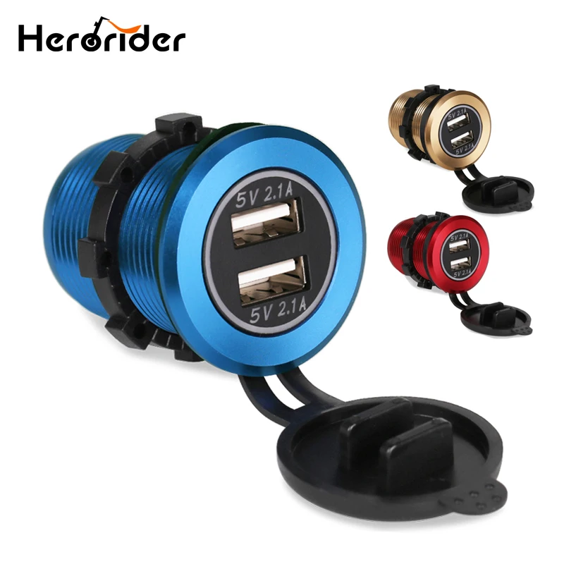 12-24V USB Car Charger for Motorcycle Auto Truck ATV Boat LED Car 4.2A Dual USB Socket Charger
12-24V USB Car Charger for Motorcycle Auto Truck ATV Boat LED Car 4.2A Dual USB Socket Charger