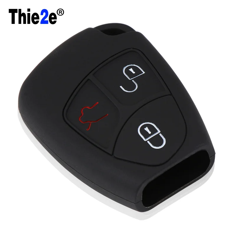 Силиконовый 3 кнопки автомобильный умный чехол для ключей Fob Mercedes Benz B C E ML S CLK 270 CL в